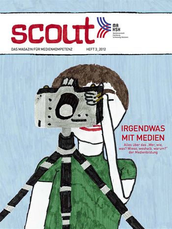 Das Coverbild von scout 3/2012 zum Thema Irgendwas mit Medien…