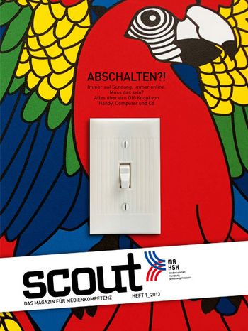 Das Coverbild von scout 1/2013 zum Thema Abschalten?!.
