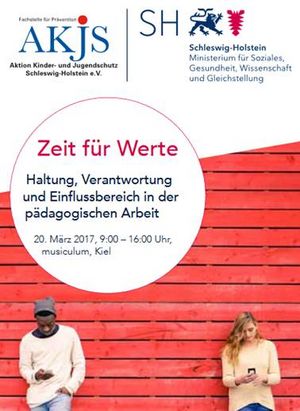 Plakat zur Veranstaltung "Zeit für Werte"