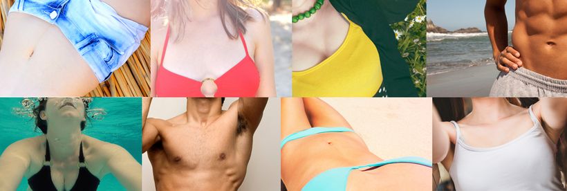 Erotische Aufnahmen verschiedenen Personen, beispielsweise im Bikini