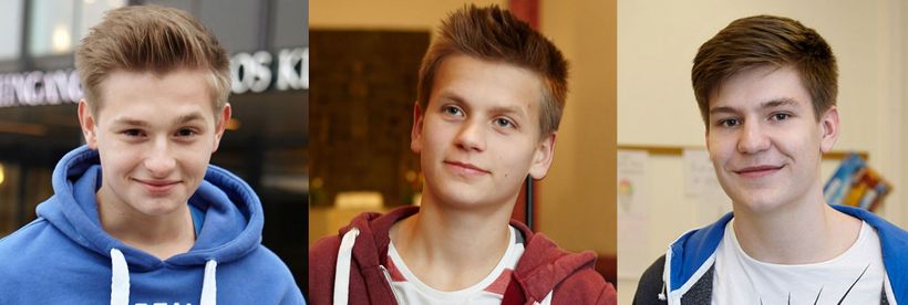 Portraitbild von Arne, Karl und Justus
