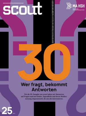 Cover der scout-Ausgabe 1/2025: 30 - Wer fragt, bekommt Antworten