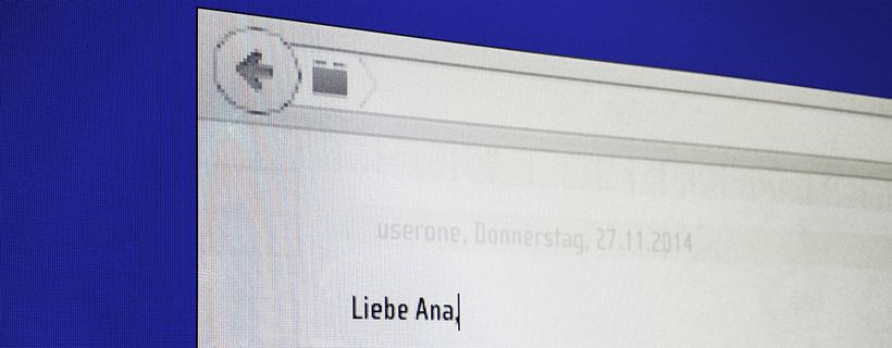 Screenshot einer Nachricht mit dem Text: Liebe Ana,