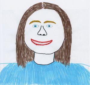 Gemaltes Portraitbild von Sophia Mauer