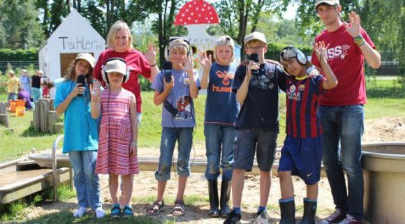 Die Radiocrew der Kinderstadt Lüttsum